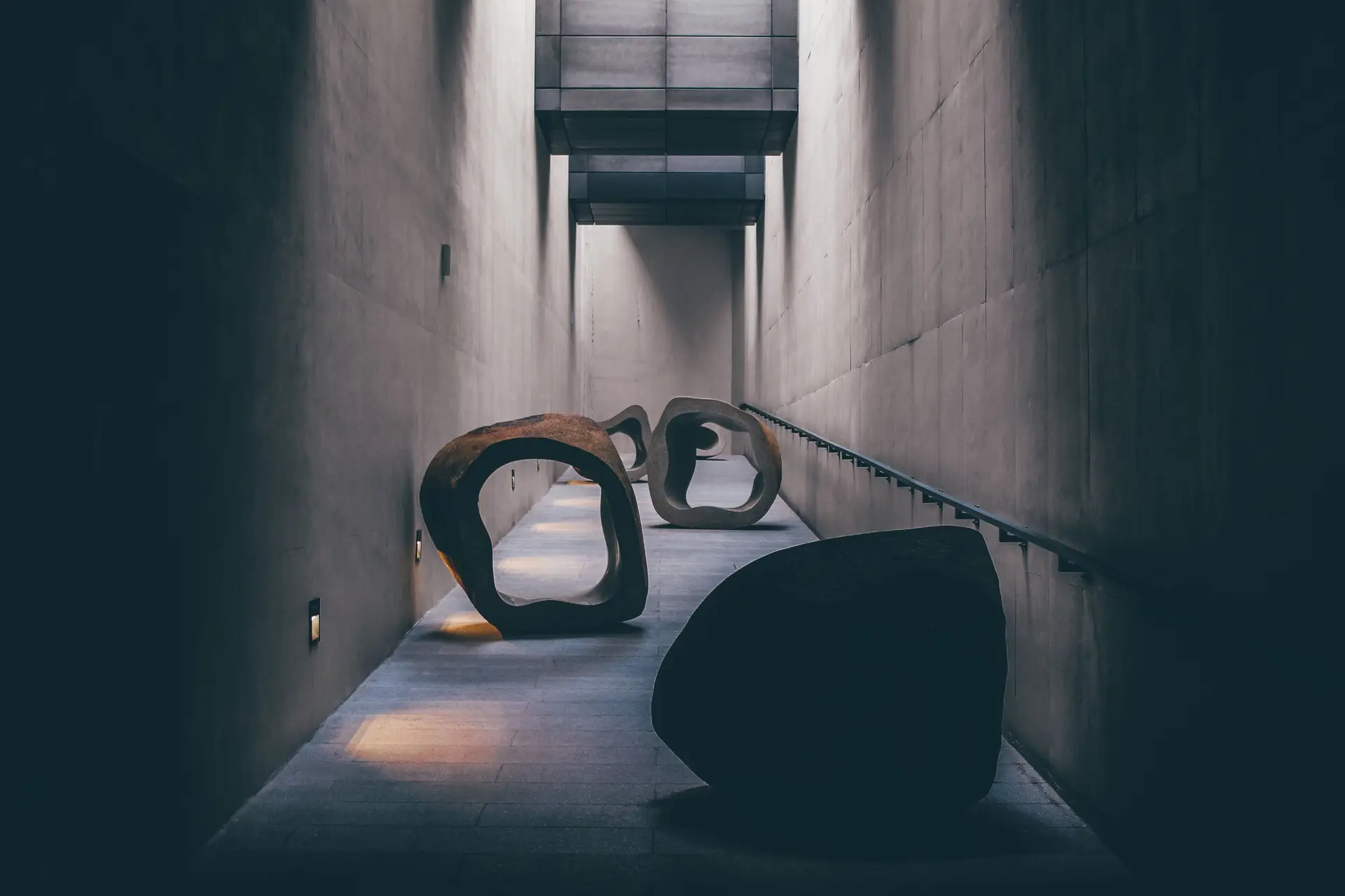 Contemporary sculpture installation