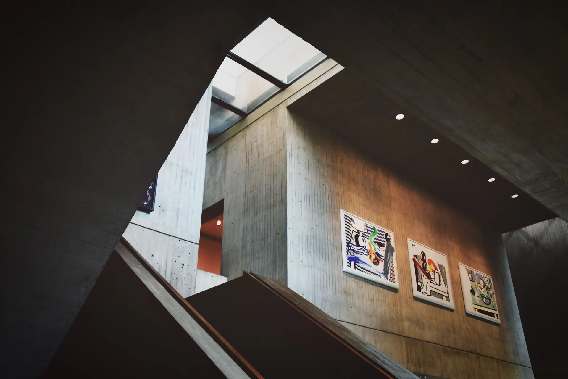 Corporate office with minimalist art