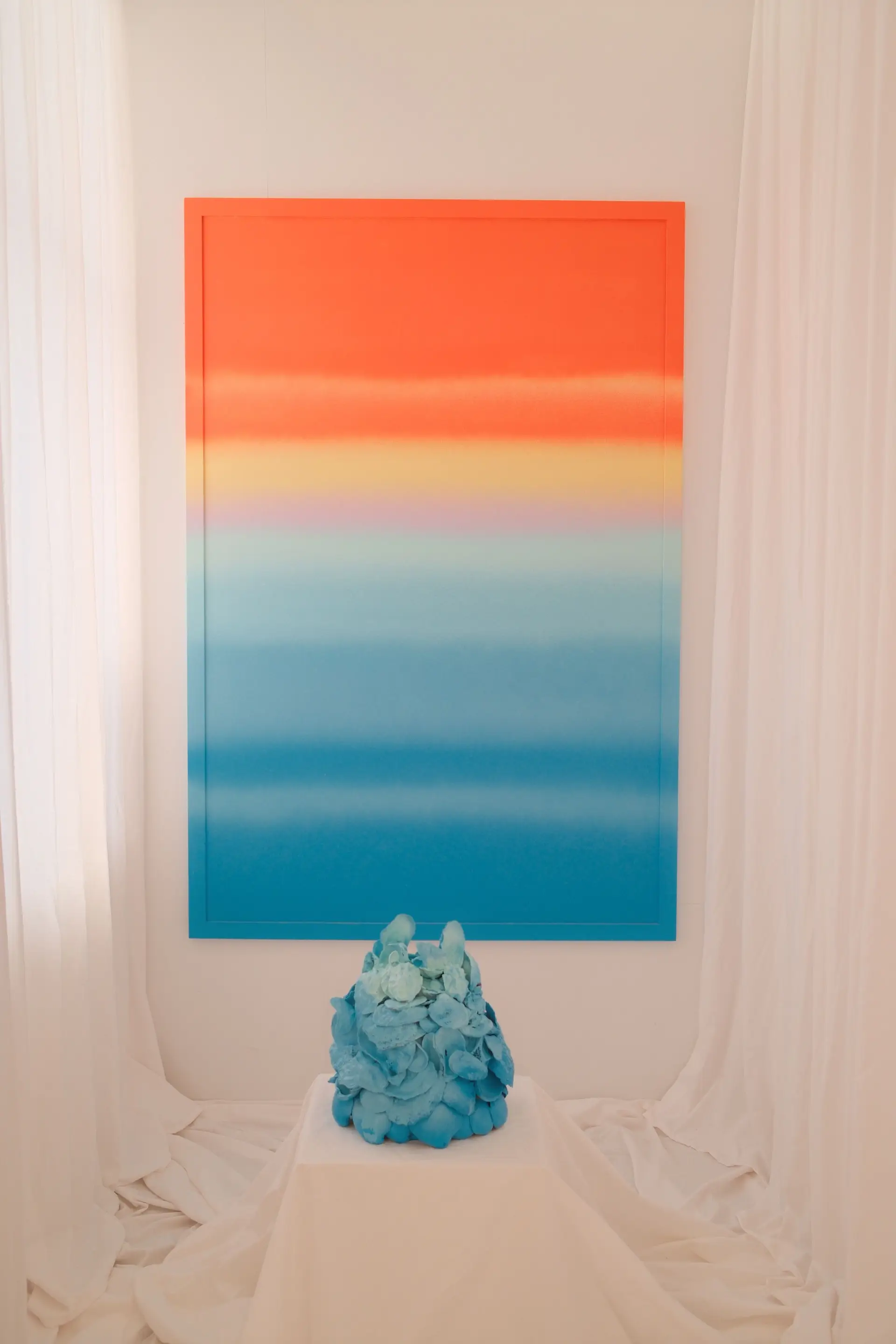 Vibrant abstract gradient painting