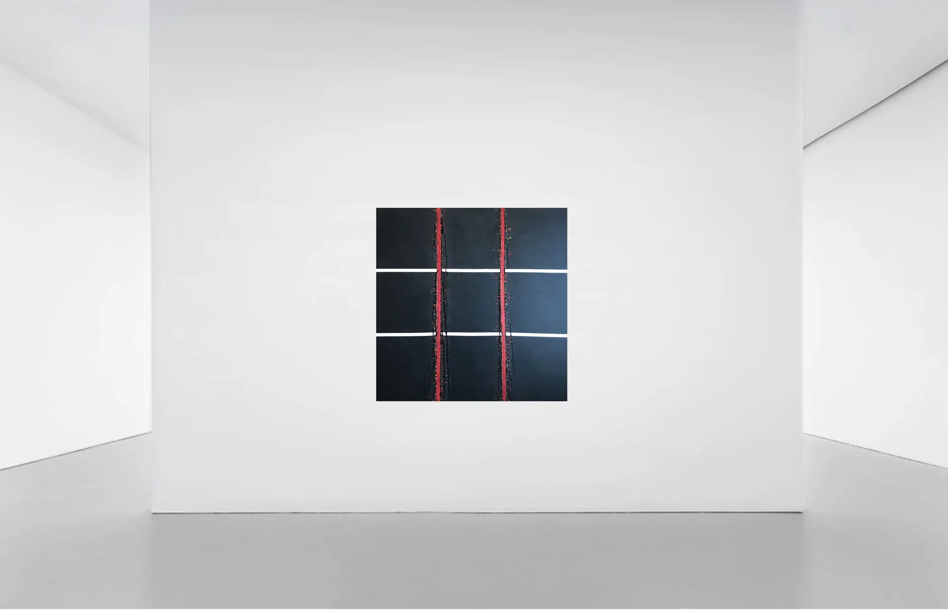 Minimalist gallery interior with natural light