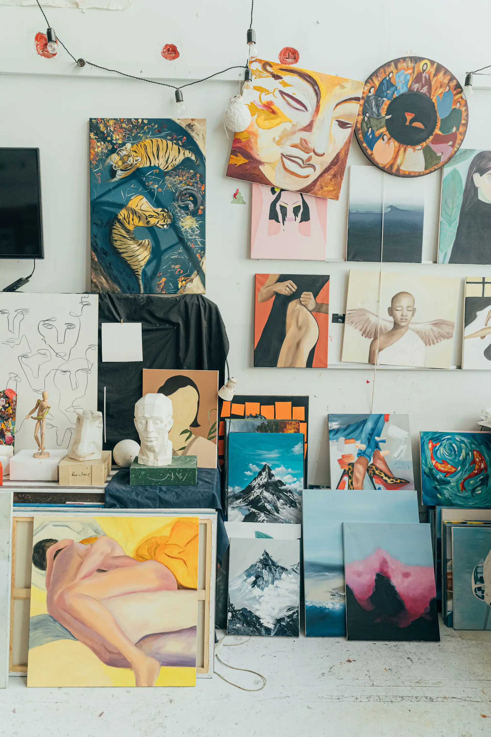 Vibrant artist studio