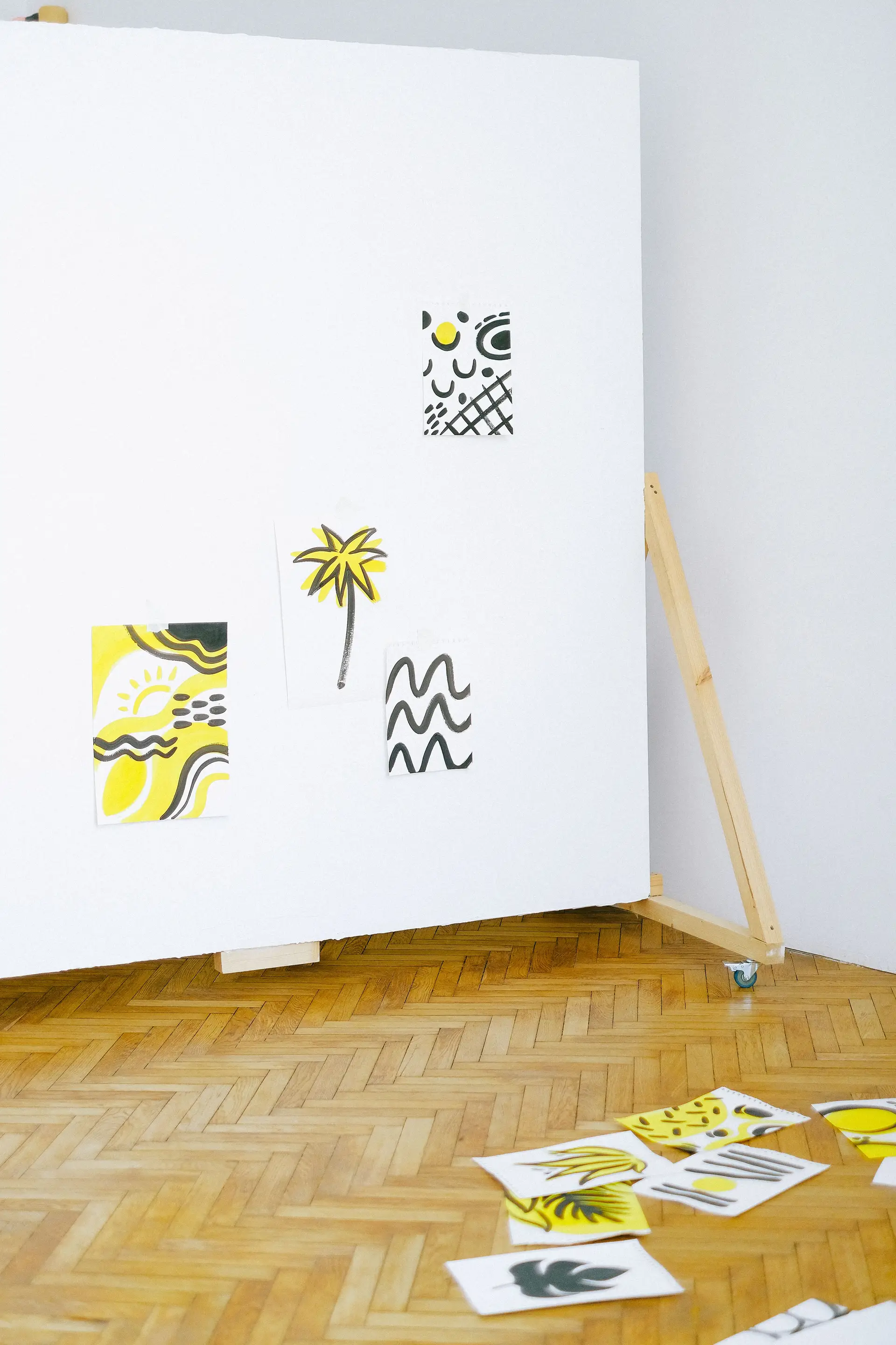 Monochrome painting by Isla Bennett
