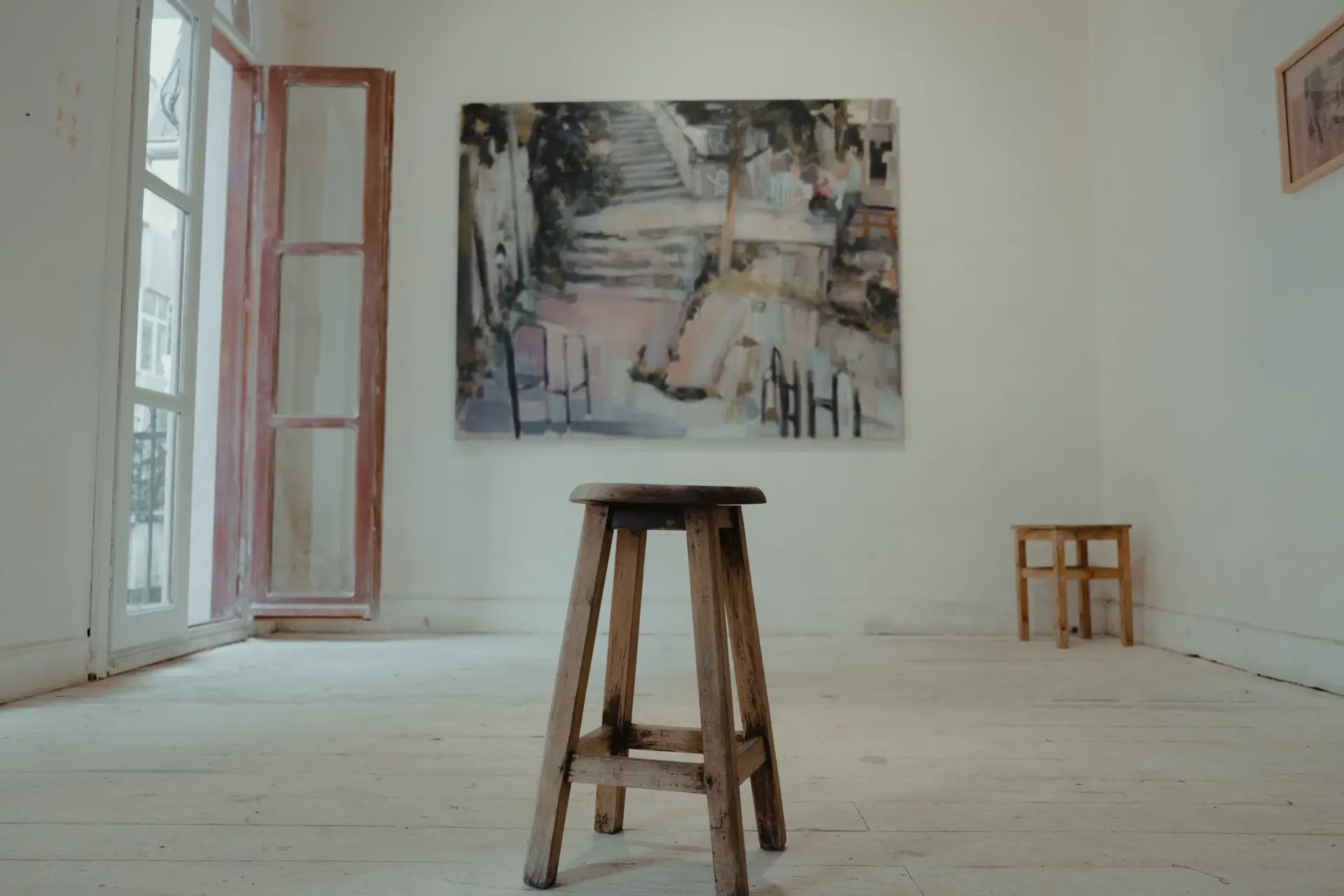 Minimalist artist studio